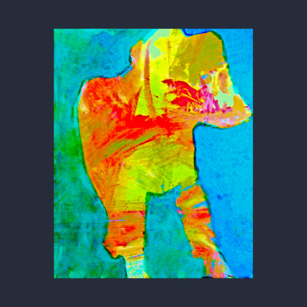 Abstract Expressionist Dog – Bold Colorful Art by DonWillisJrArt