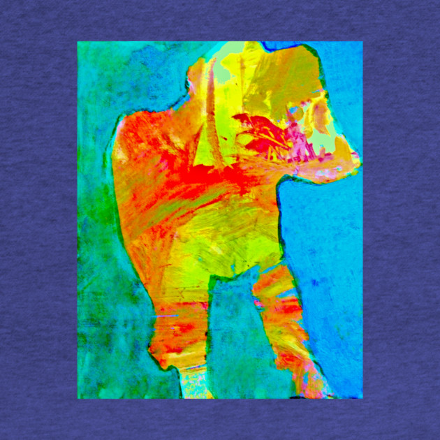 Abstract Expressionist Dog – Bold Colorful Art by DonWillisJrArt