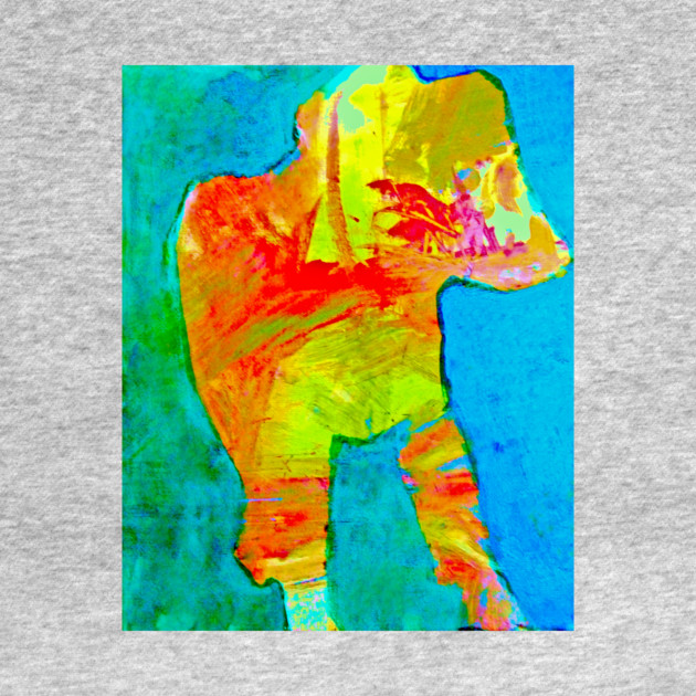 Abstract Expressionist Dog – Bold Colorful Art by DonWillisJrArt