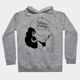 Woman of Prayer, Black Woman Hoodie