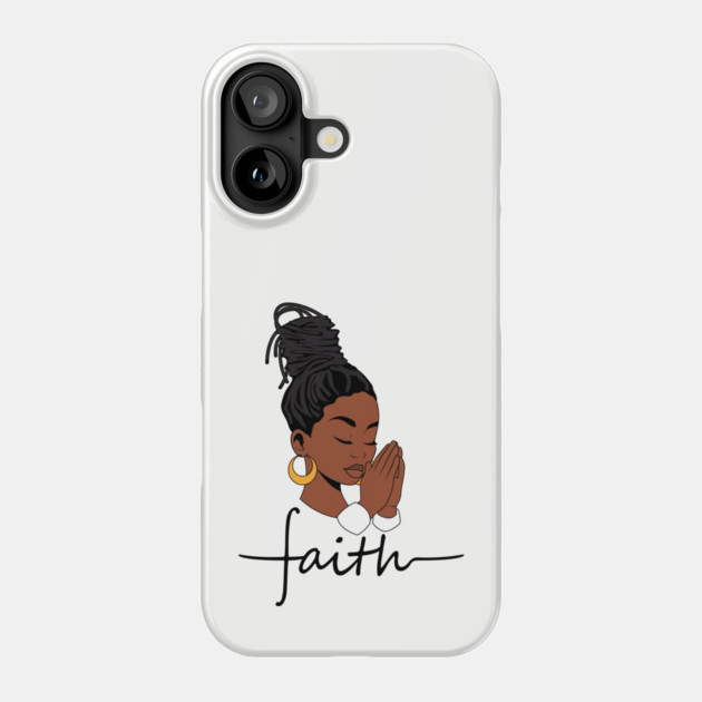 Woman of Faith, Black Woman, locs Phone Case by UrbanLifeApparel