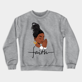 Woman of Faith, Black Woman, locs Crewneck Sweatshirt