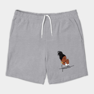 Woman of Faith, Black Woman, locs Shorts