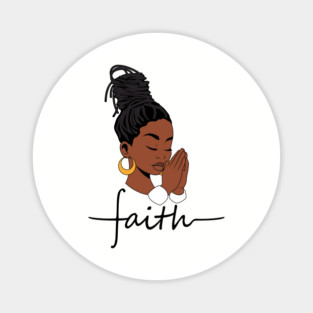 Woman of Faith, Black Woman, locs Magnet