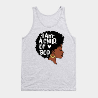 I am a child of God, Black Woman Tank Top