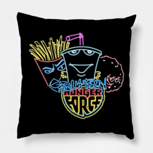 Aqua Teen neon style Pillow