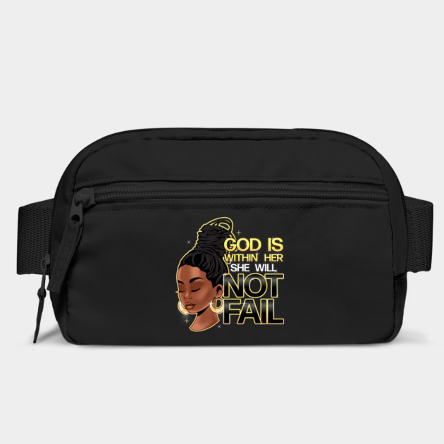 God is within her, she will not fail, Woman of Faith, Black Girl by UrbanLifeApparel