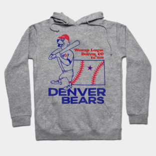 Defunct Denver Bears League Baseball Team Hoodie