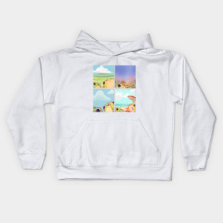 Summer Toad Trip | Frog Art Kids Hoodie