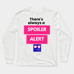 There's always a Spoiler Alert - Black Letters, Nerdy Logo Long Sleeve T-Shirt
