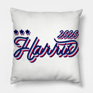 Kamala Harris 2020, Presidential Candidate - cool red white and blue vintage style. Pillow