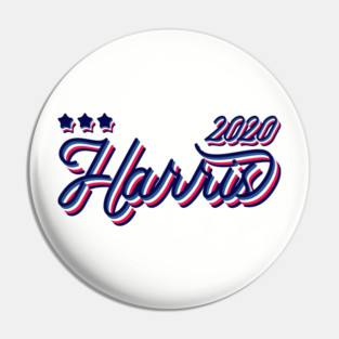Kamala Harris 2020, Presidential Candidate - cool red white and blue vintage style. Pin