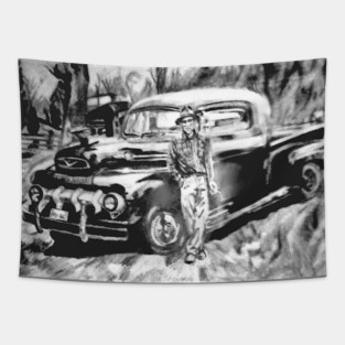 Pa and his Truck Tapestry