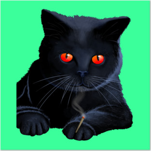 Stoner Black Cat Posters and Art