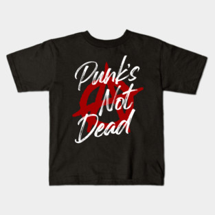 Punk's Not Dead dark background Kids T-Shirt