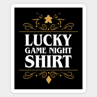 Lucky Board Games Game Night Meeple Sticker