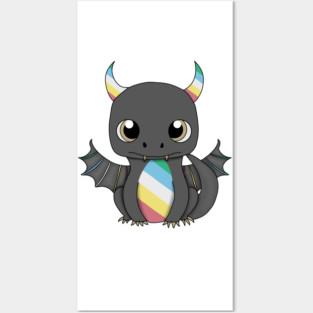 Disability pride flag dragon Posters and Art