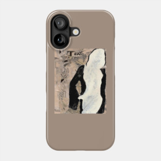 Modernist Collage Female Figure T-Shirt – Mixed Media Art Tee Phone Case