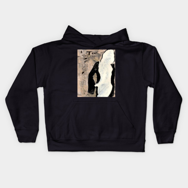 Modernist Collage Female Figure T-Shirt – Mixed Media Art Tee Kids Hoodie by DonWillisJrArt