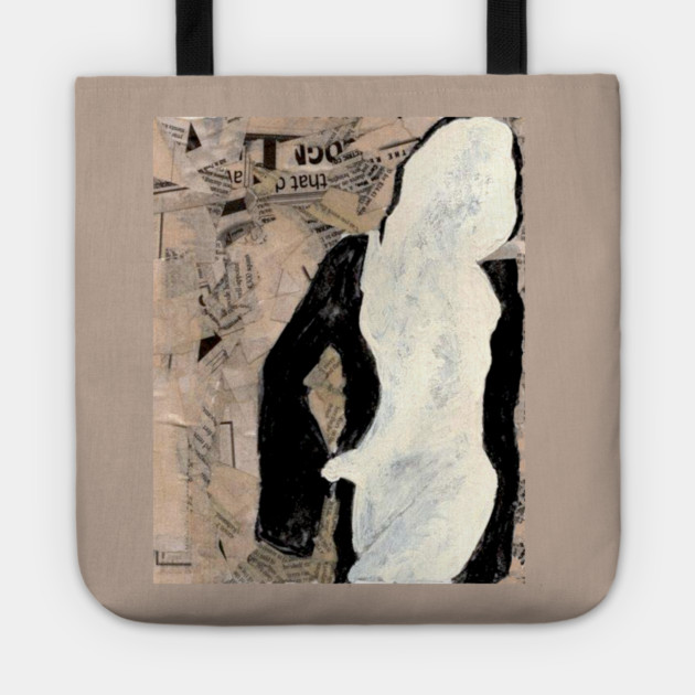 Modernist Collage Female Figure T-Shirt – Mixed Media Art Tee Tote by DonWillisJrArt