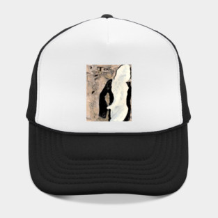 Modernist Collage Female Figure T-Shirt – Mixed Media Art Tee Hat