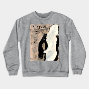 Modernist Collage Female Figure T-Shirt – Mixed Media Art Tee Crewneck Sweatshirt