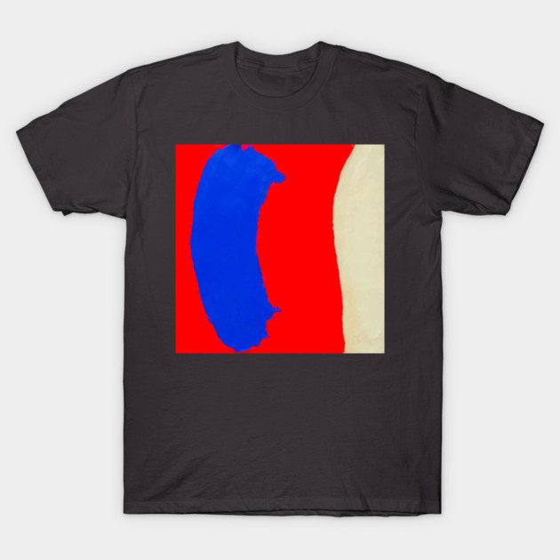 Minimal Abstract Composition in Red, Blue, and Tan T-Shirt by DonWillisJrArt