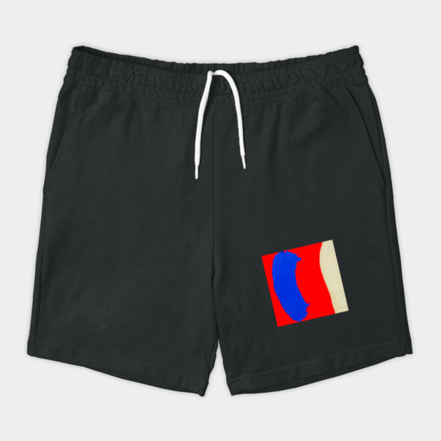 Minimal Abstract Composition in Red, Blue, and Tan by DonWillisJrArt