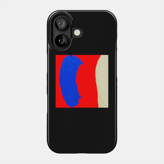Minimal Abstract Composition in Red, Blue, and Tan Phone Case by DonWillisJrArt