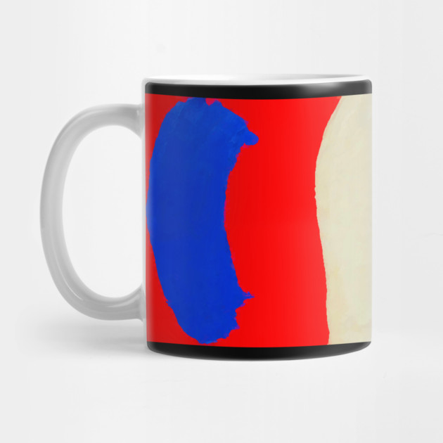 Minimal Abstract Composition in Red, Blue, and Tan by DonWillisJrArt
