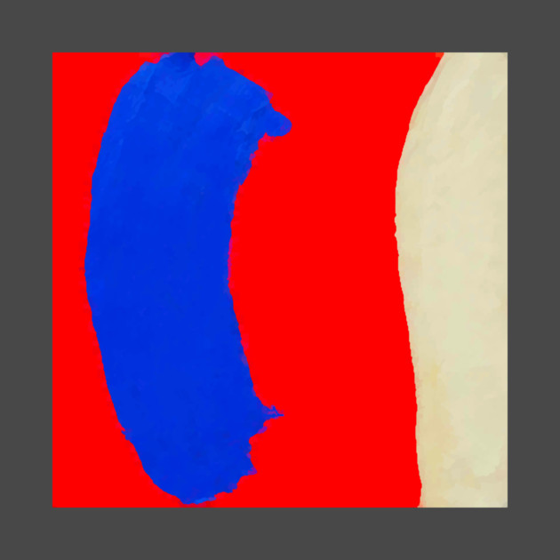 Minimal Abstract Composition in Red, Blue, and Tan by DonWillisJrArt
