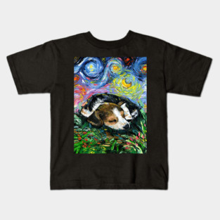 Sleepy Beagle Pup Night Kids T-Shirt