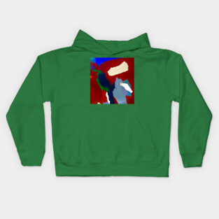 Collaged Abstract Paint Kids Hoodie