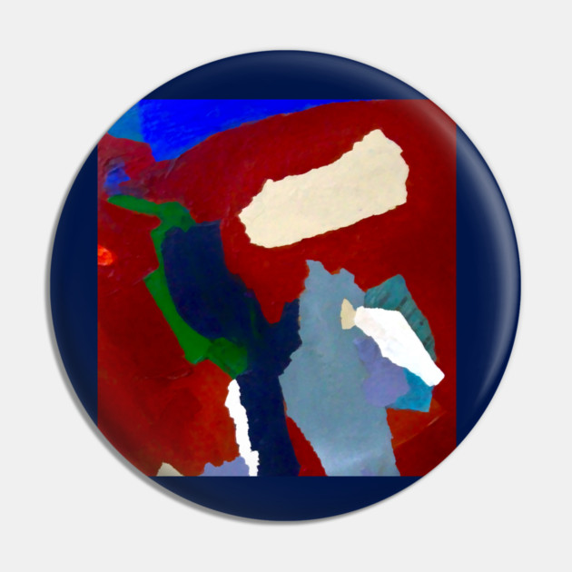 Collaged Abstract Paint Pin by DonWillisJrArt