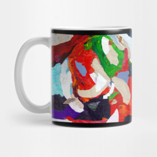 Abstract Acrylic Collage Painting Mug