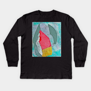 Minimal Abstract Collage Kids Long Sleeve T-Shirt