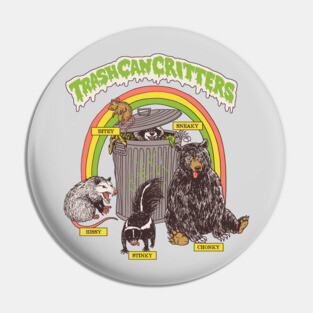 Trash Can Critters Pin