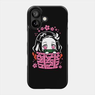 Kawaii Nezuko Chibi: Basket of Cuteness - Demon Slayer Phone Case
