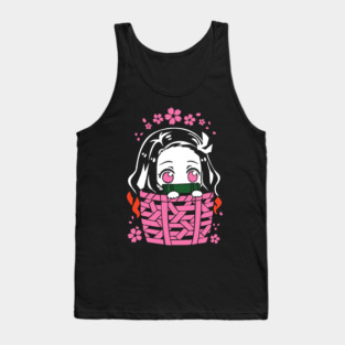 Kawaii Nezuko Chibi: Basket of Cuteness - Demon Slayer Tank Top