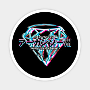 The Diamond State (Glitched Diamond) Magnet