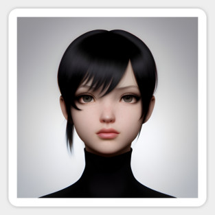 anime girl manga Sticker