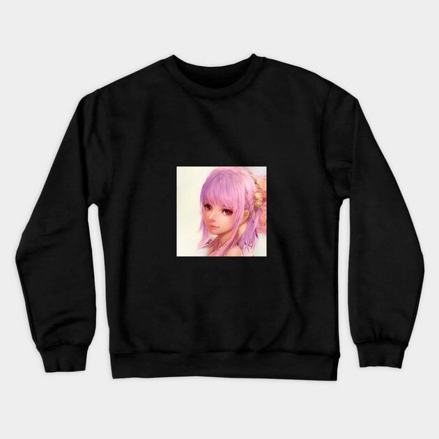 anime girl Crewneck Sweatshirt by animegirlnft