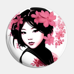 manga art flowers Pin