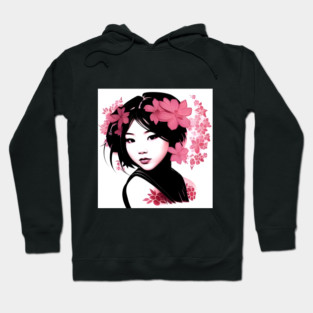 manga art flowers Hoodie