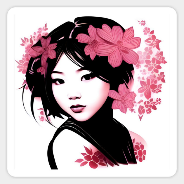 manga art flowers Sticker by animegirlnft