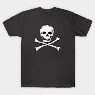 Pirate Skull and Crossbones -Distressed T-Shirt