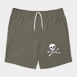 Pirate Skull and Crossbones -Distressed Shorts