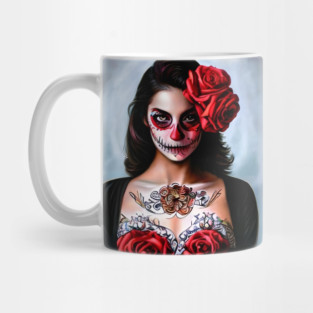skeleton girl manga Mug