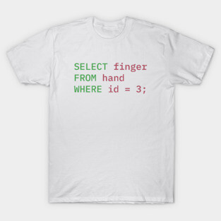 Programmer Humor Middle Finger T-Shirt