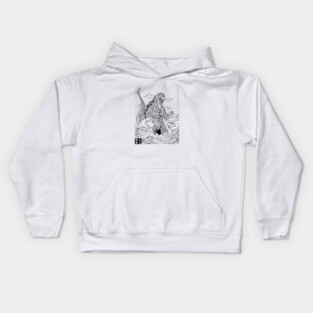 king off monsters from kanagawa Kids Hoodie